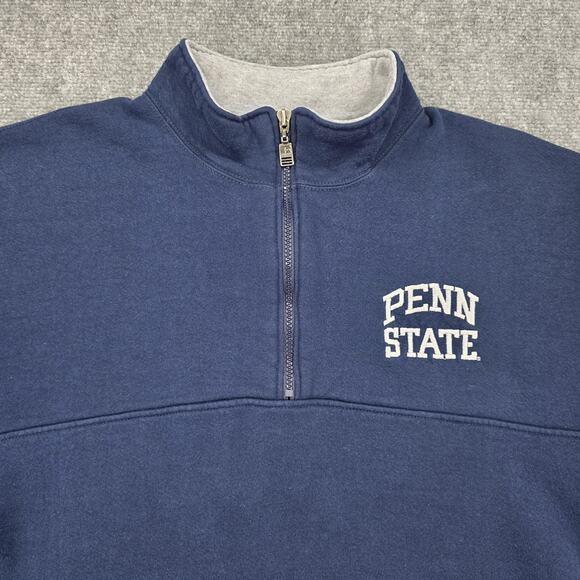 Vintage Penn State Sweatshirt Mens XL Blue 1/4 Zip Russell Athletic Pullover USA - Picture 8 of 16